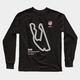 Miami Race Track (B&W) Long Sleeve T-Shirt